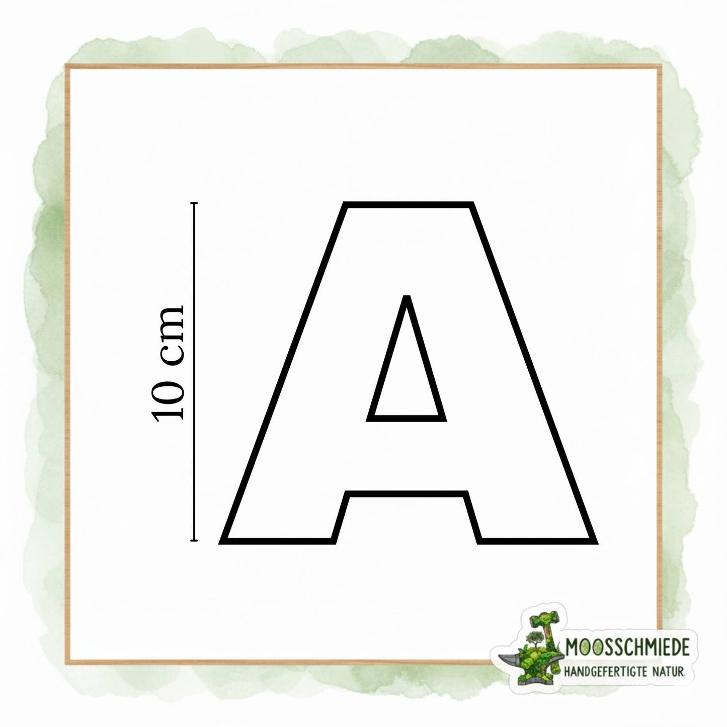 Buchstaben in den Größen 10