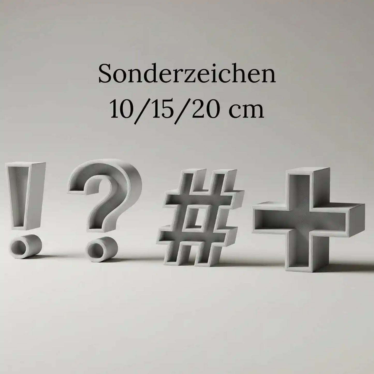 Sonderzeichenbeispiel gefüllt mit Islandmoos in 2 möglichen Farben in 10, 15 oder 20 cm