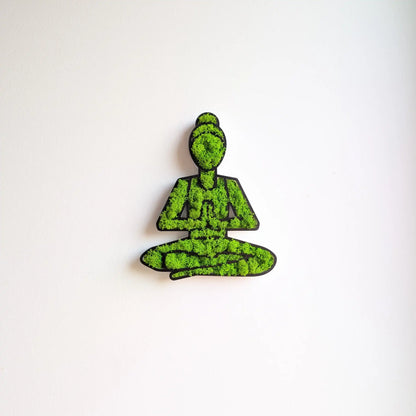 Zen Yoga Statur gefüllt mit Islandmoos perfekte Geschenk für Yogis